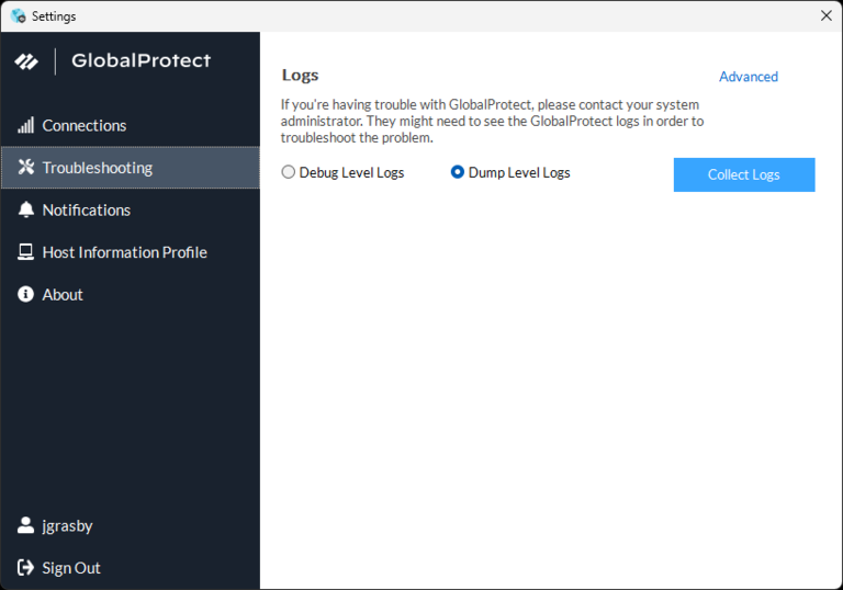 GlobalProtect Always On VPN Client - How do I Collect GlobalProtect